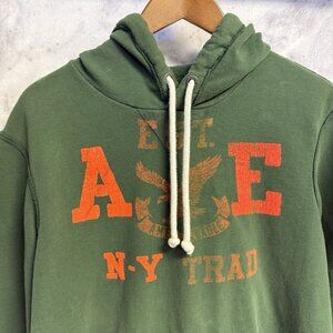 American Eagle Outfitters Ny Trad Hoodie Sweatshirt Mens Medium Green